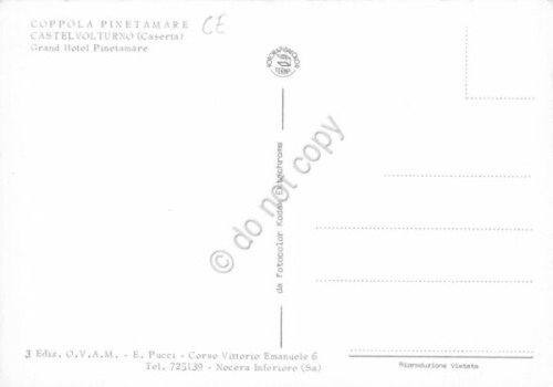 Cartolina Coppola Pinetamare Castelvolturno Grand Hotel Pinetamare