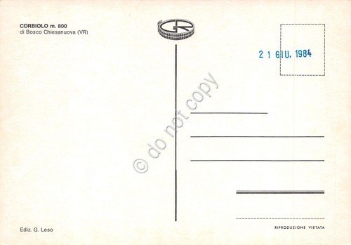 Cartolina Corbiolo di Boscochiesanuova panorama