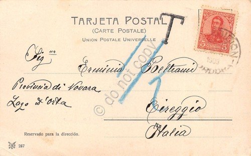 Cartolina Cordoba Argentina Plaza San Martin y calle Constitution 1909 … | Immagine Gallery 2