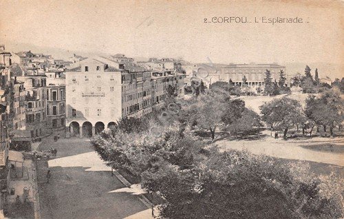 Cartolina Corfou Corfù Esplanade 1918 | Immagine principale