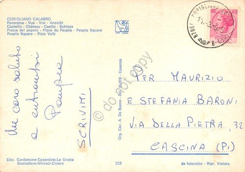 Cartolina Corigliano Calabro vedute varie 1997