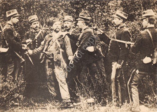 Cartolina Corse Scene et Types Arrestation du bandit anni '80 | Immagine principale