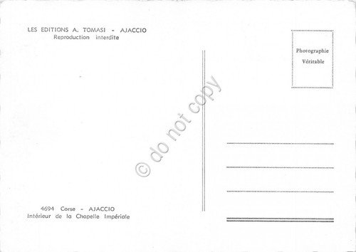 Cartolina Corsica Ajaccio Chapelle Imperiale Interieur | Immagine Gallery 2