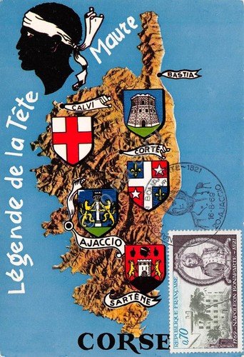 Cartolina Corsica Corse Legende de la tete maure Ajacco 1969 | Immagine principale