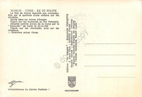 Cartolina Corsica Corse Legende de la tete maure Ajacco 1969 | Immagine Gallery 2
