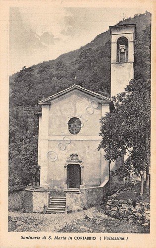 Cartolina Cortabbio Santuario di S. Maria