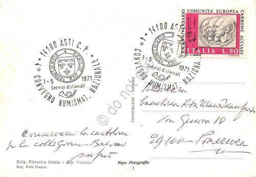 Cartolina Cortazzone d'Asti Panorama 1971 timbro filatelico | Immagine Gallery 2