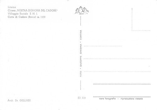 Cartolina Corte di Cadore Borca Chiesa Nostra Signora del Cadore …