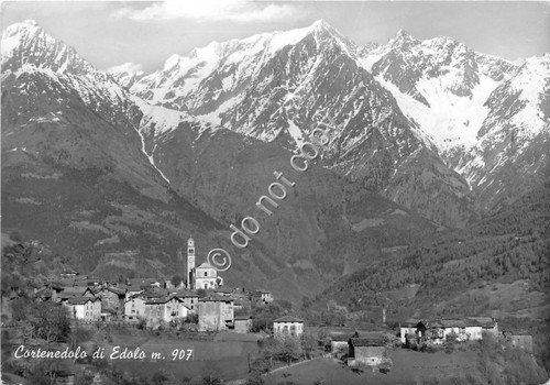 Cartolina Cortenedolo di Edolo panorama (Brescia)