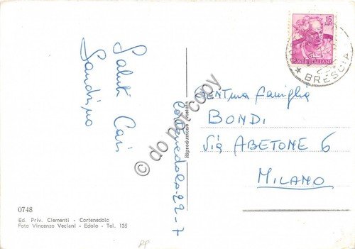 Cartolina Cortenedolo di Edolo panorama (Brescia)