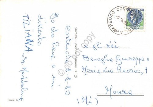 Cartolina Cortenova provincia piste di sci sciatori 1980 | Immagine Gallery 2