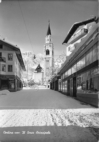 Cartolina Cortina Corso Principale Anni '50 Foto Ghedina (Belluno) | Immagine principale