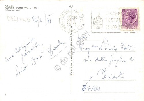 Cartolina Cortina d' Ampezzo panorama e Tofane 1971 (Belluno) | Immagine Gallery 2