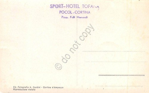Cartolina Cortina d'Ampezzo Panorama e Tofane Timbro Sport Hotel Pocol …