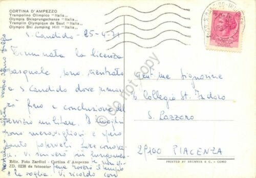 Cartolina Cortina d' Ampezzo Trampolino Olimpico Italia 1971