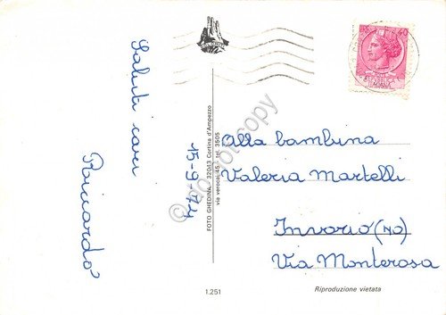 Cartolina Cortina d' Ampezzo vedute 1974 (Belluno) | Immagine Gallery 2