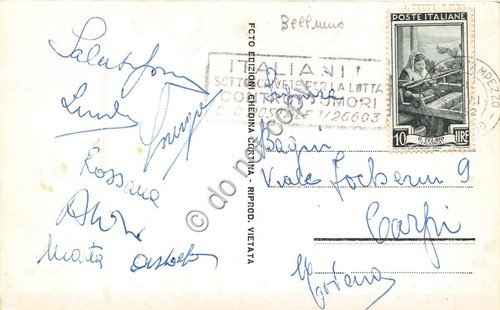 Cartolina Cortina Faloria Sorapis Antelao fuori piste da sci 1952 … | Immagine Gallery 2