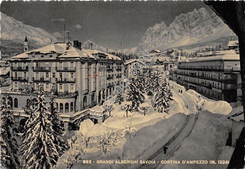 Cartolina Cortina Grandi Alberghi Savoia 1955 (Belluno) | Immagine principale