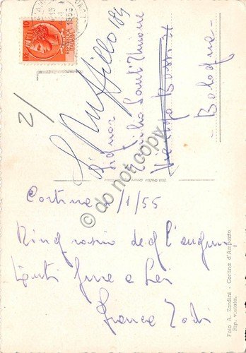 Cartolina Cortina Grandi Alberghi Savoia 1955 (Belluno) | Immagine Gallery 2