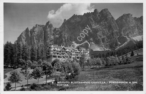 Cartolina Cortina Istituto Elioterapico Codivilla Pomagagnon 1948 (Belluno) | Immagine principale