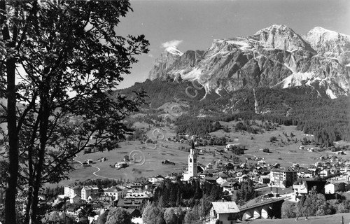 Cartolina Cortina paese Tofane 1960 | Immagine principale
