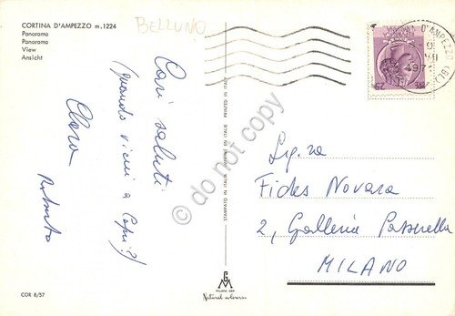 Cartolina Cortina Panorama 1971 (Belluno) | Immagine Gallery 2