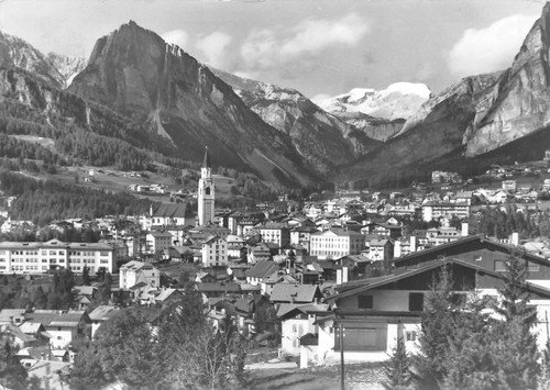 Cartolina Cortina panorama Col Ros? Croda del Beco 1962 (Belluno) | Immagine Gallery 1