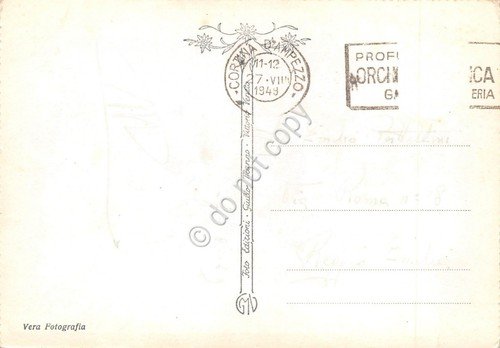 Cartolina Cortina Panorama con Gruppo del Cristallo 1949 (Belluno)