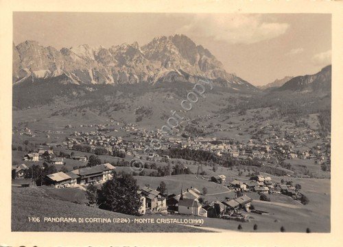 Cartolina Cortina Panorama e Monte Cristallo Foto Ghedina (Belluno) | Immagine Gallery 1