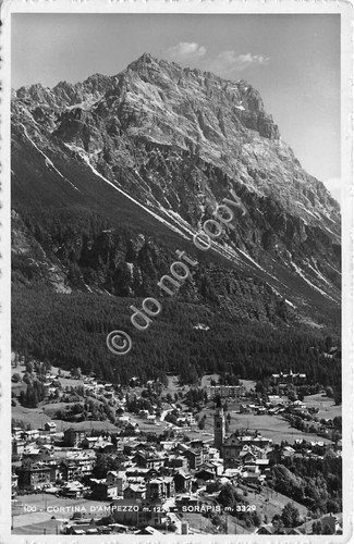 Cartolina Cortina panorama Monte Sorapis (Bolzano)