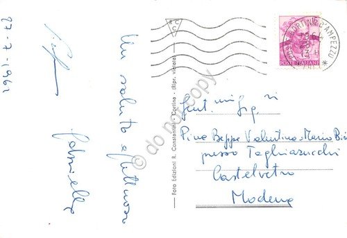 Cartolina Cortina panorama paese chiesa Cristallo 1964 | Immagine Gallery 2