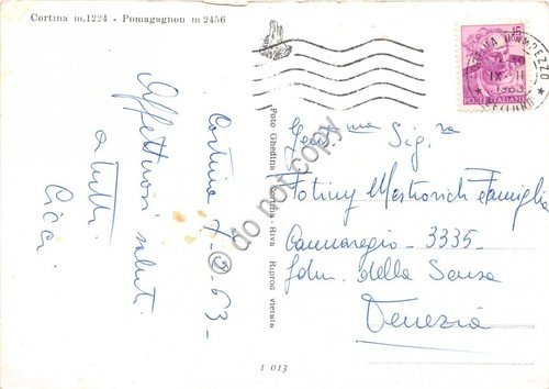 Cartolina Cortina panorama Pomagagnon 1963 Foto Ghedina (Belluno) | Immagine Gallery 2
