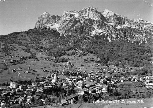 Cartolina Cortina Panorama Tofane 1957 Foto Ghedina (Belluno) | Immagine principale
