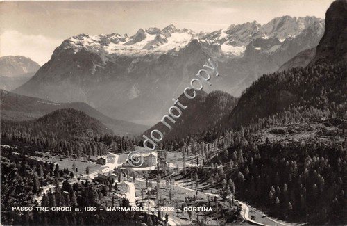 Cartolina Cortina Passo Tre Croci Marmolada 1951 (Belluno) | Immagine principale
