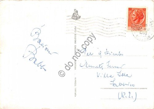 Cartolina Cortina Pomogagnon anni '50 (Belluno)