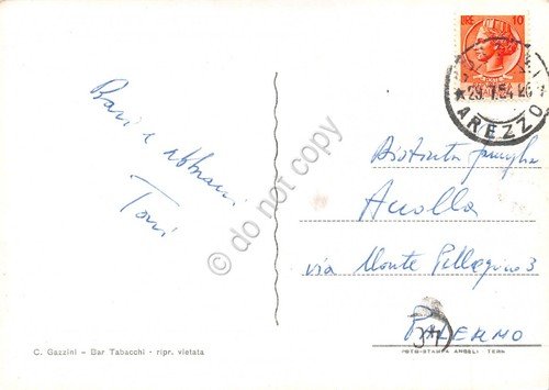 Cartolina Cortona Panorama Parziale 1954 | Immagine Gallery 2