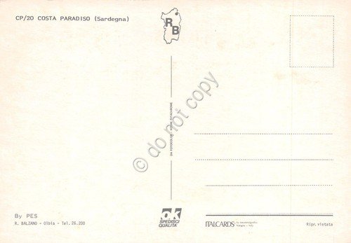 Cartolina Costa Paradiso Sardegna spiaggia animata | Immagine Gallery 2