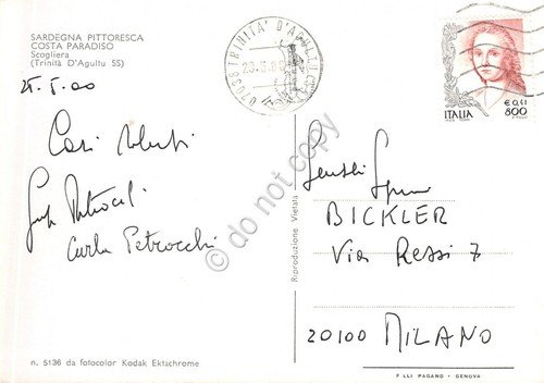 Cartolina Costa Paradiso Scogliera Trinit? d'Agultu 2000 (Sassari) | Immagine Gallery 2