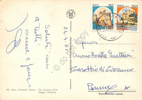 Cartolina Costa Viola Pesca del pesce spada 5 vedute 1981