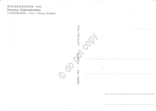 Cartolina Costermano Deutscher Soldatenfriedhof Natale 1963 | Immagine Gallery 2