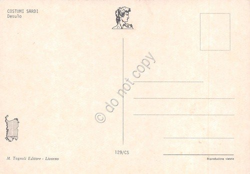 Cartolina Costumi tradizionali sardi Desolu Donna