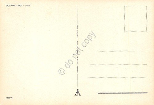 Cartolina Costumi Tradizionali Sardi Fonni Uomo con barba | Immagine Gallery 2