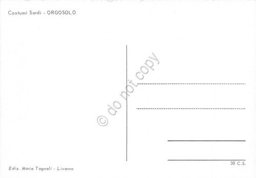 Cartolina Costumi Tradizionali Sardi Orgosolo donne