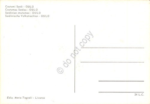 Cartolina Costumi Tradizionali Sardi Osilo donna
