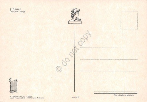 Cartolina Costumi Tradizionali Sardi Ploaghe donne di schiena | Immagine Gallery 2