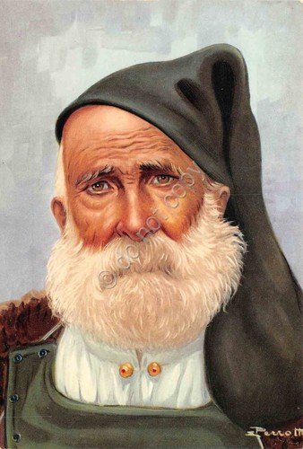 Cartolina Costumi Tradizionali Sardi Samugheo Uomo con barba | Immagine principale