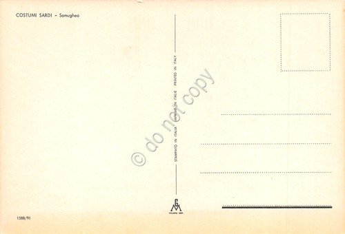 Cartolina Costumi Tradizionali Sardi Samugheo Uomo con barba | Immagine Gallery 2