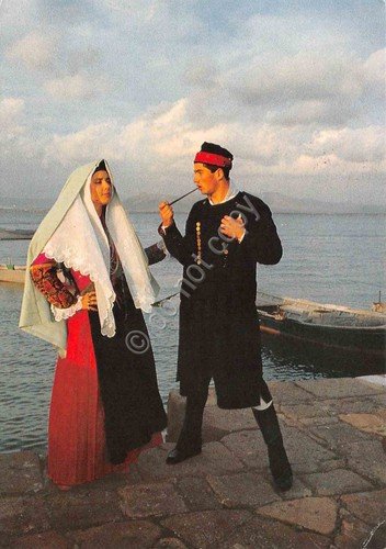 Cartolina Costumi Tradizionali Sardi Sant'Antioco coppia | Immagine principale