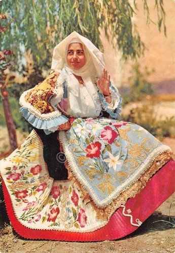 Cartolina Costumi Tradizionali Sardi Sennori donna | Immagine principale