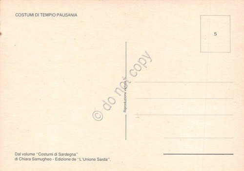 Cartolina Costumi Tradizionali Sardi Tempio Pausania gruppo | Immagine Gallery 2